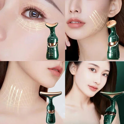 3 In 1 Facial Lifting Device Neck Facial Eye Massage Face Slimmer Ems Beauty Skin Tightening Wrinkle Anti Aging Face Massager